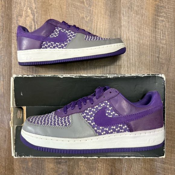 Nike Air Force 1 Low Premium x Undefeated InsideOut Purple Grey - Picture 1 of 13
